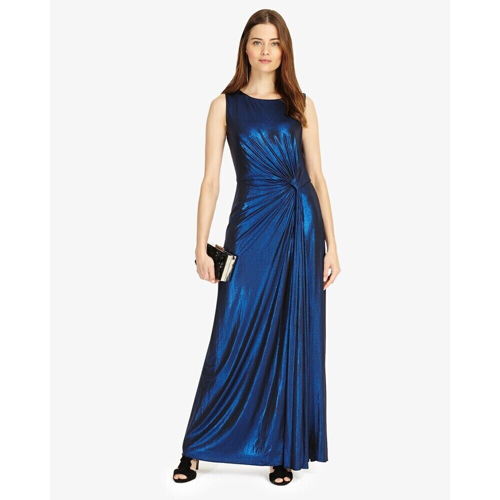Phase Eight women's Shimmer maxi Sleeveless Dress in Cobalt Blue Size 6 US 10UK